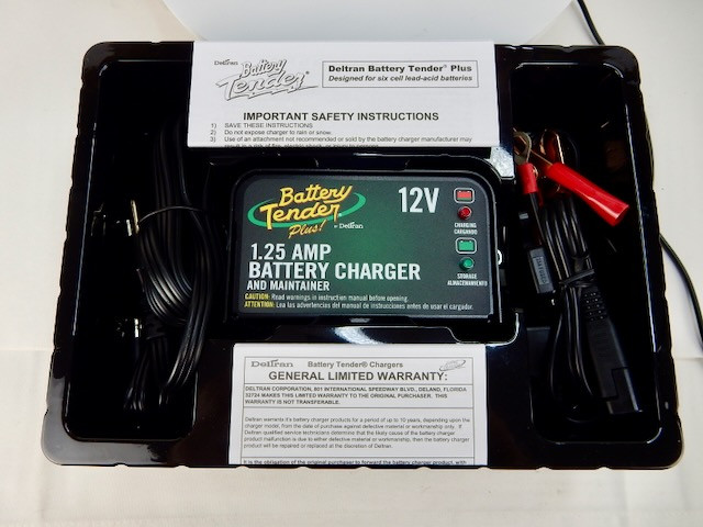 BATTERY TENDER PLUS 12V 1.25 AMP BATTERY CHARGER & MAINTAINER ATV UTV KART BIKE