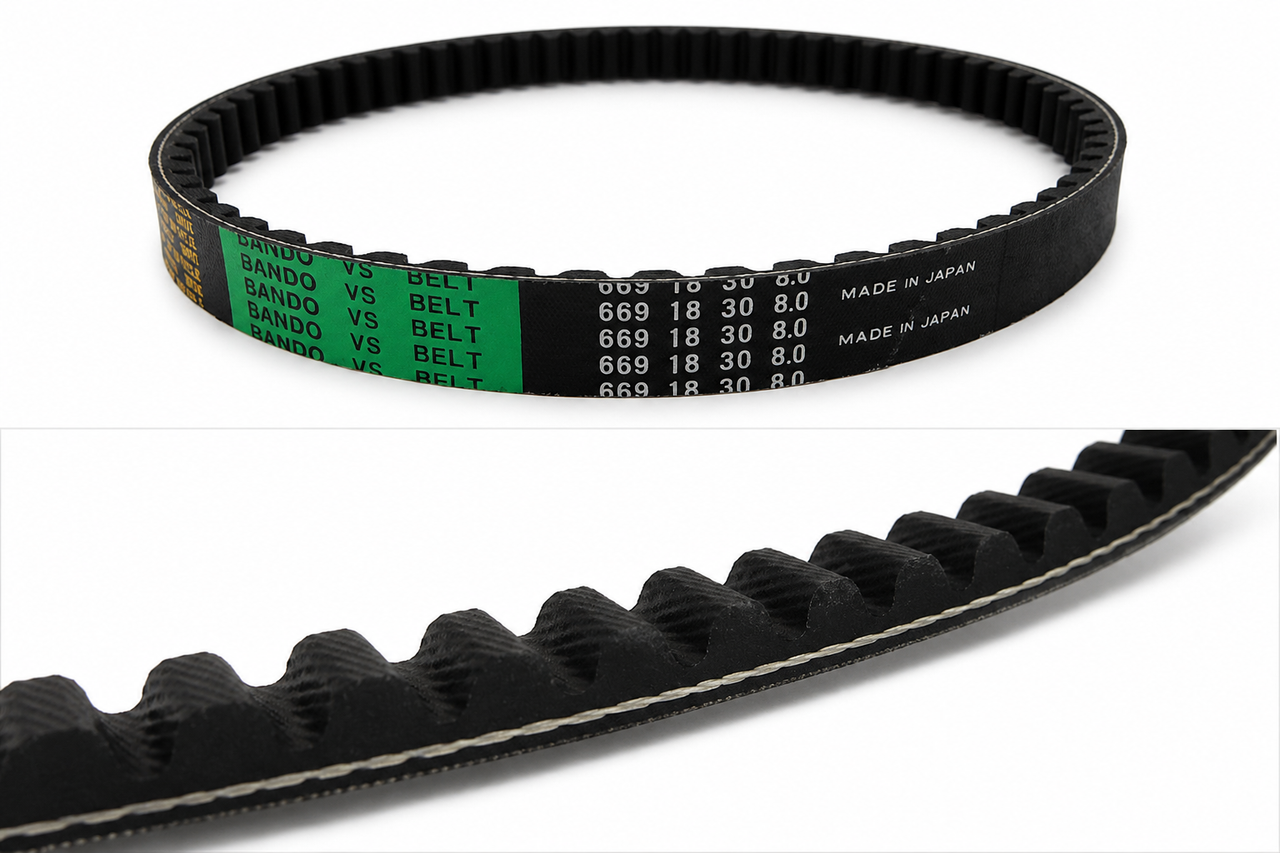 BANDO CVT DRIVE BELT 669-18-30 *FOR 50cc QMB139 SHORT CASE MOTOR 10' WHEEL*