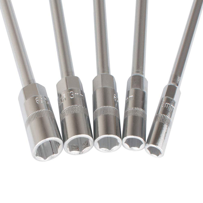 5-Piece T-Handle Socket Wrench Set (8mm, 10mm, 12mm, 13mm, 14mm)