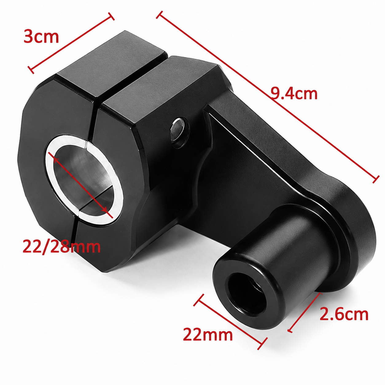 7/8" 22mm Motorcycle Handlebar Risers 30mm Rise Dirt Bike ATV Black Universal