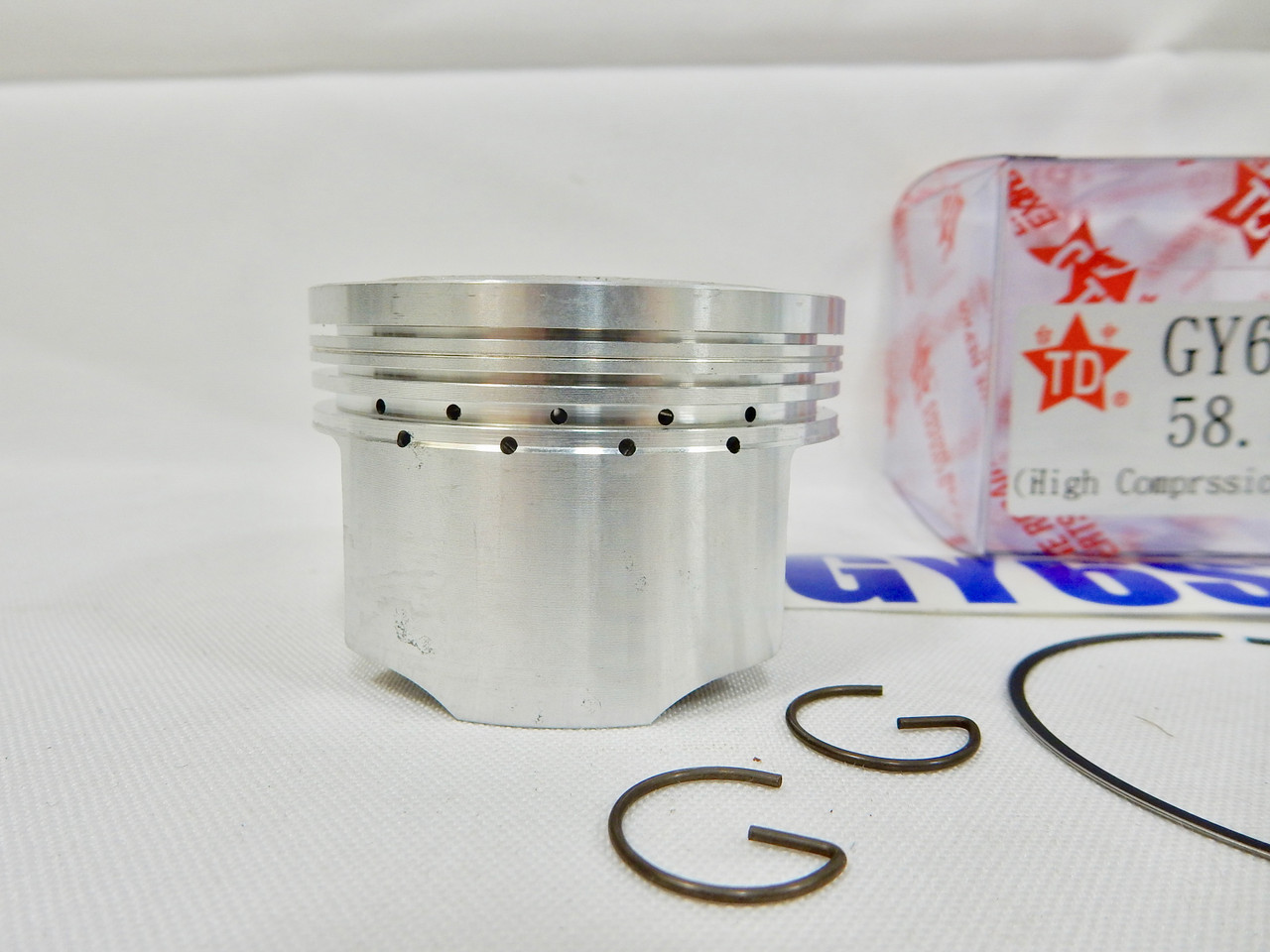 TAIDA PERFORMANCE HIGH COMPRESSION PISTON & RINGS SET FOR GY6 58.5mm BORE (155cc) 