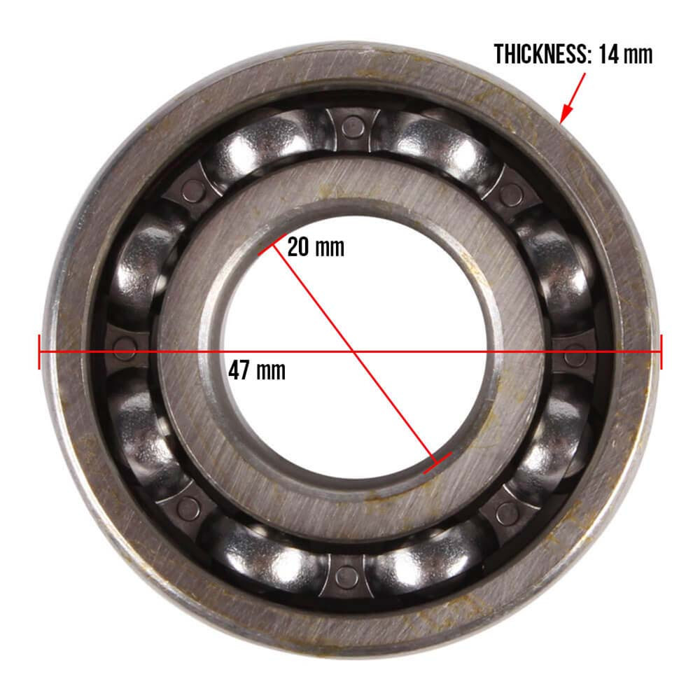 6204 - P6 BEARING (ID: 20mm, OD: 47mm) FOR SCOOTER ATV UTV KART