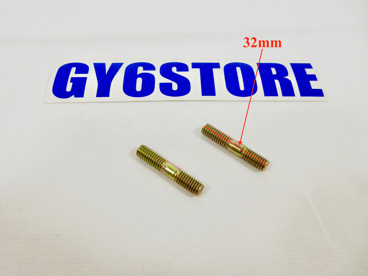 M6 x 32mm EXHAUST STUDS *2 PACK* FOR MOTORS WITH GY6 150cc OR QMB139 50cc MOTORS