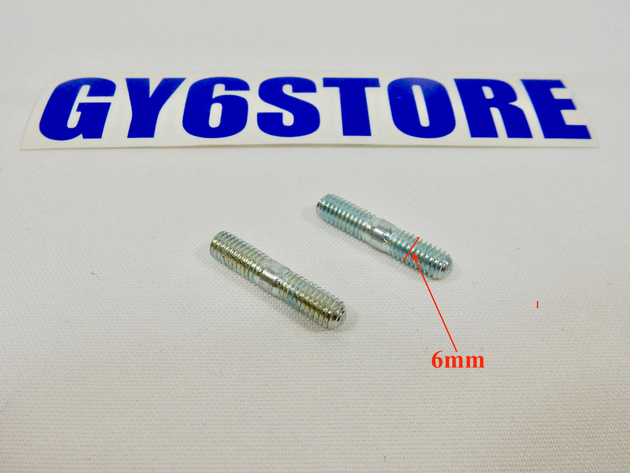 M6 x 30mm EXHAUST STUDS *2 PACK* FOR MOTORS WITH GY6 150cc OR QMB139 50cc MOTORS