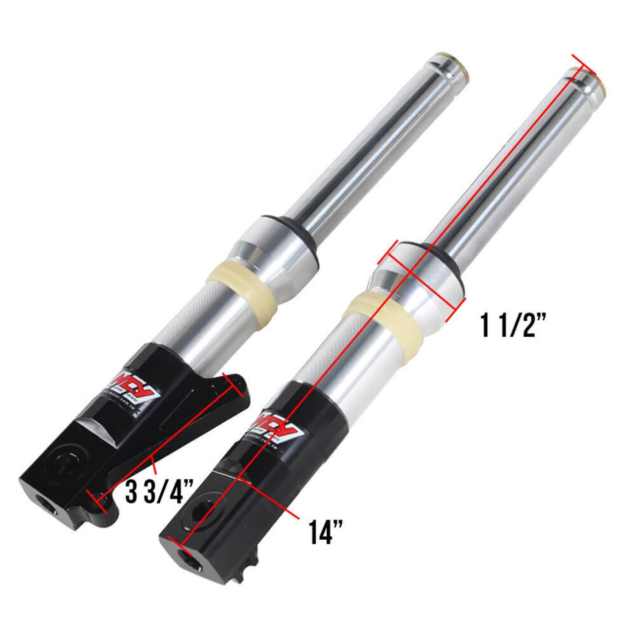 NCY SLAMMED FRONT FORKS SHOCKS (SILVER , DISC BRAKE TYPE) HONDA RUCKUS, DIO