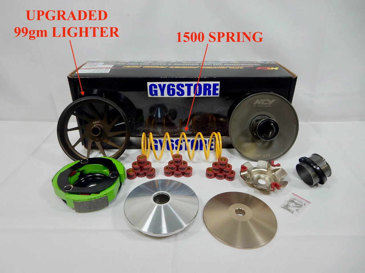 NCY PERFORMANCE SUPER CVT TRANSMISSION KIT FOR SCOOTERS WITH 150cc - 232cc GY6 MOTORS *TYPE 2*