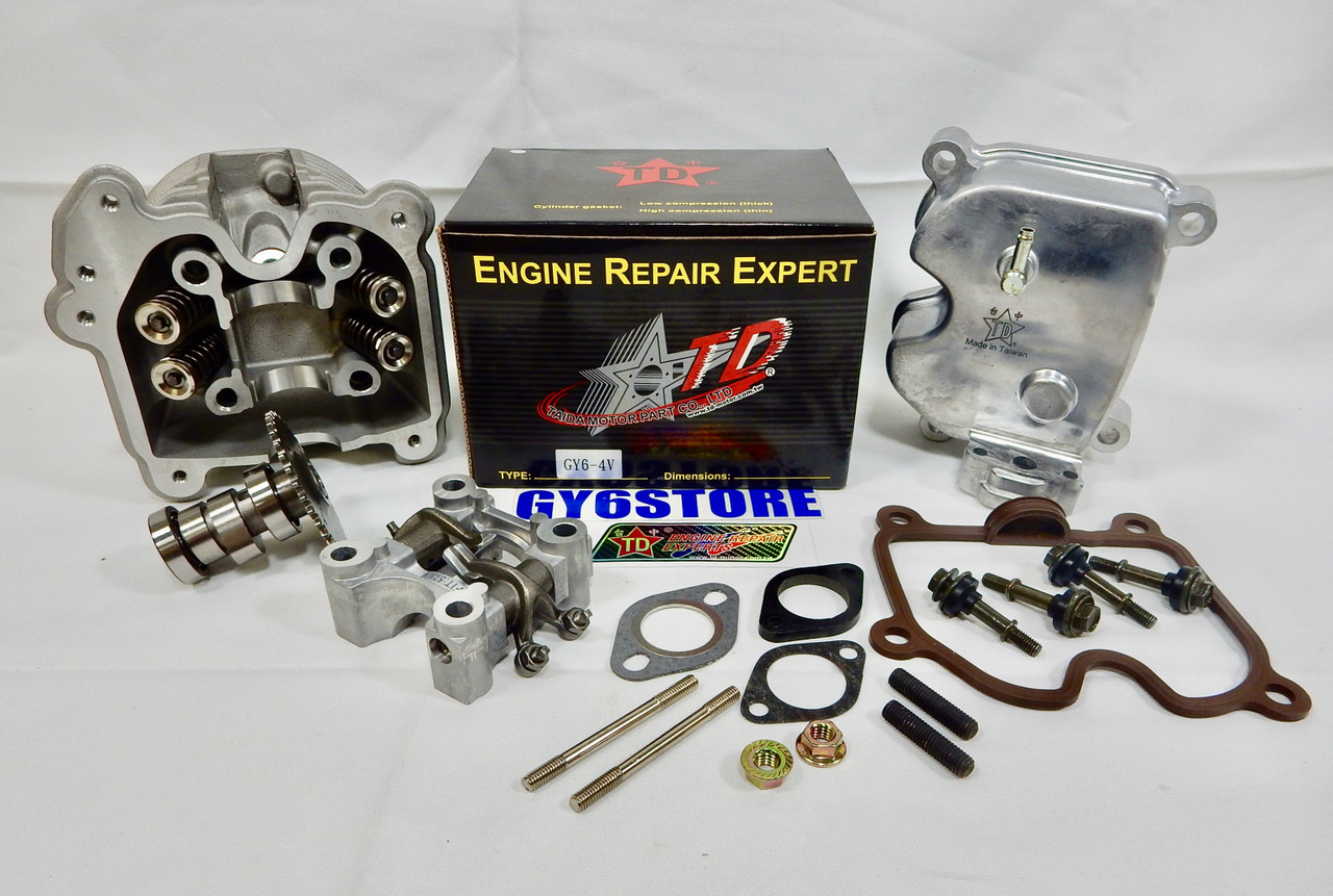 TAIDA GY6 4V CYLINDER HEAD 58.5mm - 63mm BORE (57mm SPACING