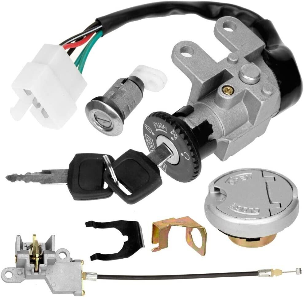 IGNITION SWITCH KEY LOCK SEAT LOCK WITH KEYS SET (TYPE #1) - GY6RACING