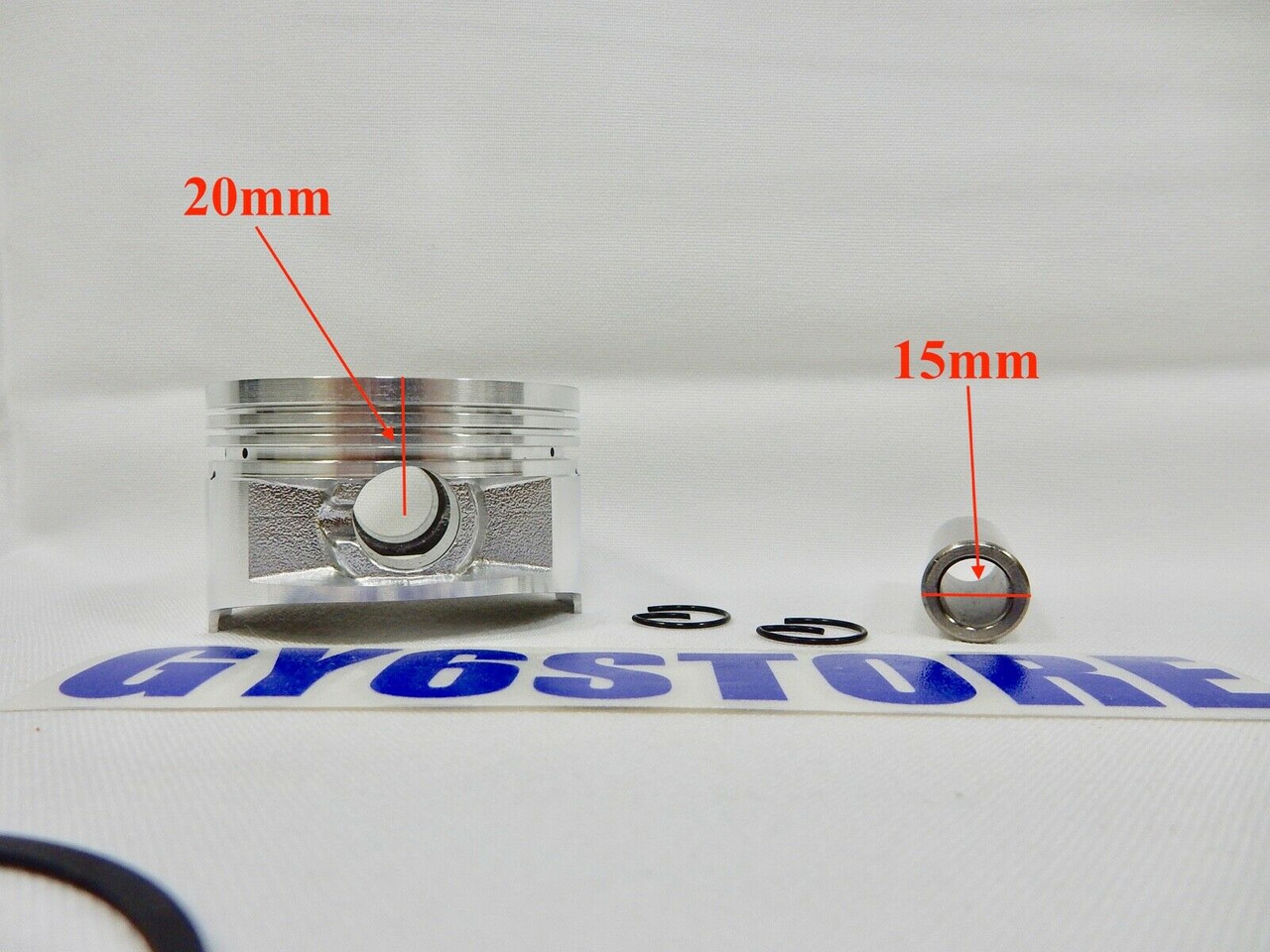 QMK GY6 K-BLOCK PISTON KIT (61mm BORE) 57mm STUD STUD SPACING (NOT FOR B-BLOCK)