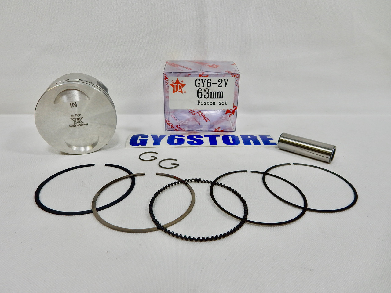 TAIDA 2V 180cc - 206cc (63mm BORE) CAST PISTON & RINGS SET