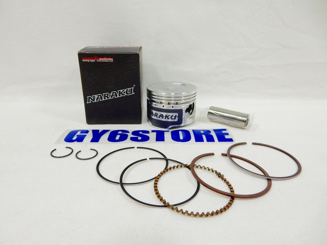rin 2♡ NARAKU 2V PISTON & RINGS KIT (47mm BORE) FOR SCOOTERS QMB139