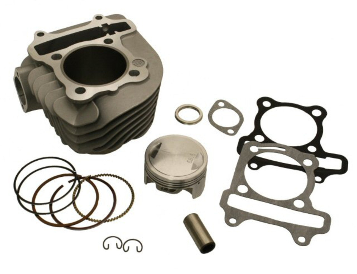 バックストローク NARAKU 58.5mm (155cc BORE) GY6 PERFORMANCE CYLINDER SET WITH