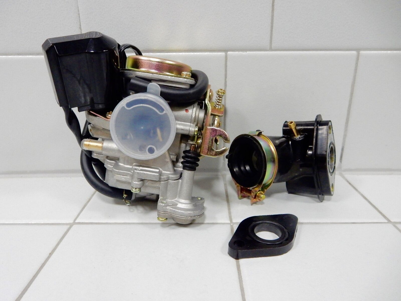 19mm CVK CARBURETOR & INTAKE KIT 50cc - 100cc (QMB139) 