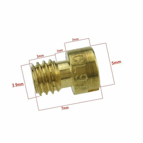 *4mm THREAD* CVK MAIN JET FOR 49cc - 100cc QMB139 CARBURETOR