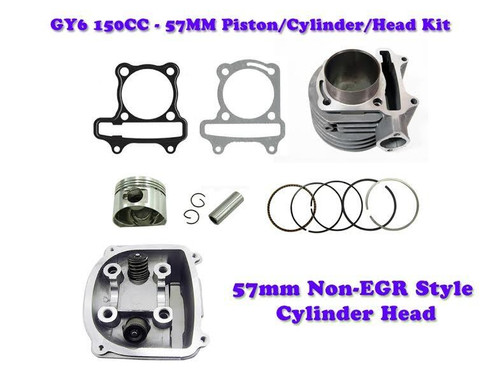 GY6 150cc CYLINDER ENGINE KIT WITH NON-EGR HEAD FOR CHINESE SCOOTER MOTORS 