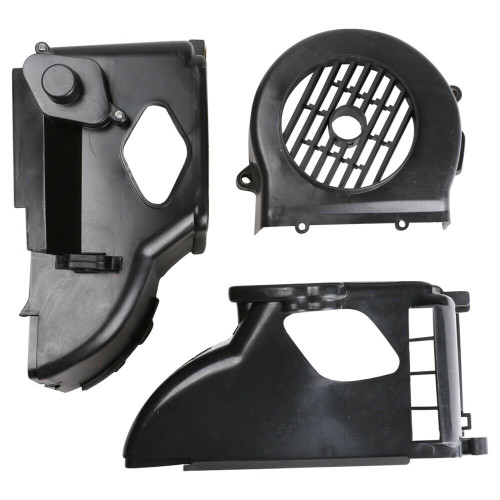 COOLING FAN COVER WITH UPPER AND LOWER SHROUD FOR SCOOTERS WITH 50CC MOTORS