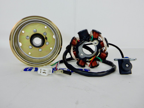 150cc GY6 STATOR & FLYWHEEL KIT FOR SCOOTER KART ATV (5 WIRE / 3 PLUG) *TYPE 2*