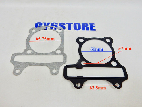 QMK GY6 K-BLOCK CYLINDER GASKET SET 61mm BORE / 57mm STUD SPACING (NOT FOR B-BLOCK)