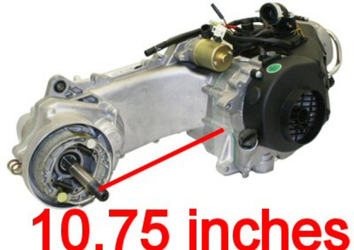 50cc 4-stroke GY6 QMB139 COMPLETE ENGINE ASSEMBLY LONG CASE / LONG SHAFT *DOUBLE REAR SHOCK*
