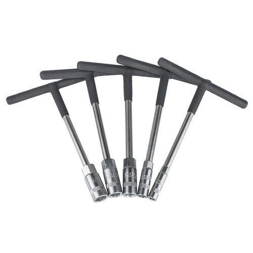 5-Piece T-Handle Socket Wrench Set (8mm, 10mm, 12mm, 13mm, 14mm)