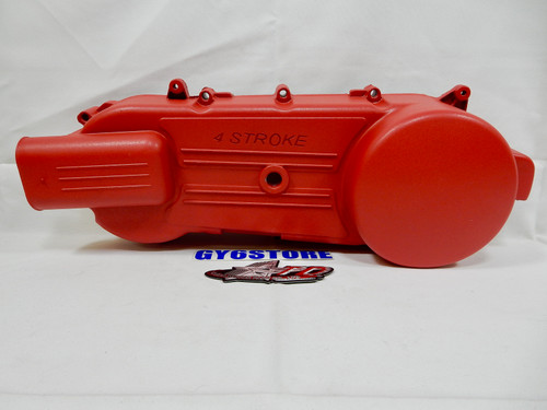 TAIDA *RED* CVT BELT DRIVE LEFT CRANKCASE COVER FOR 150cc GY6 LONG CASE MOTORS