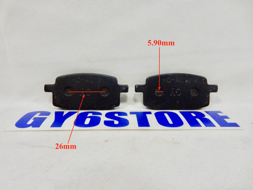 GY6 STORE Disc Brake Pad Set – For 50cc QMB139 & 150cc GY6 Scooters ATVs, Type 10, Part #80060