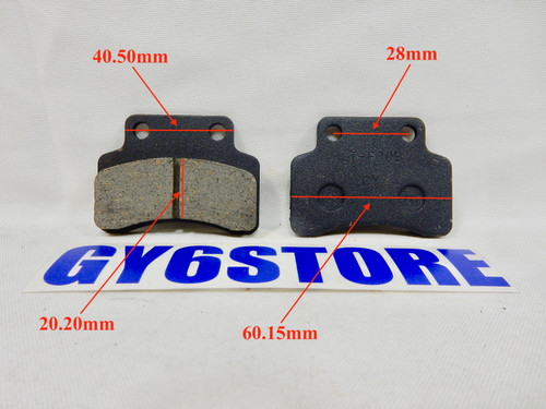 DISC BRAKE PAD SET FOR 50cc QMB139 AND 150cc GY6 SCOOTERS ATV BIKE (TYPE 10)