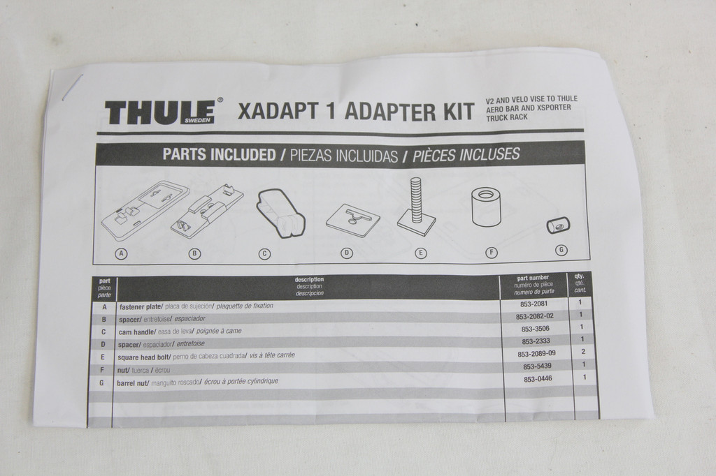 Thule XADAPT10 Cargo Box T-Track Adapter Kit