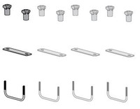 8870098 RPL U-Bolt Mounting hardware (Rhode Gear/ProRack 10 cargo-line)