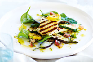 cypriot haloumi warm salad