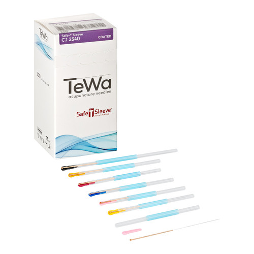 TeWa Copper Handle Long needles with safe-t sleeve and guide tube for easy insertion