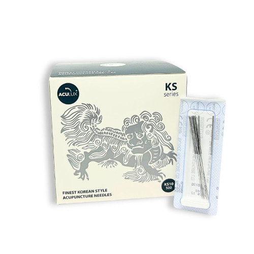 EXPIRING KS Spring Handle Bulk Acupuncture Needle - 10 with 1 guide tube (500 needles)