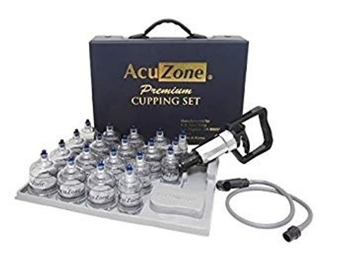 19 piece professional cupping set with plastic cups and pump