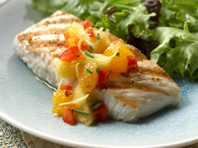 Alaska Halibut with Tangy Fruit Salsa