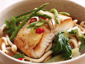 Alaska Cod with Udon Noodles