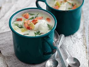 Alaska Cod and Smoked Salmon Chowder