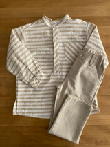 Conjunto Pantalon y Camisa De Rayas