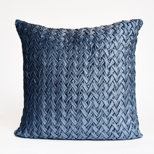 Loose V Style Smocked Velvet Throw Pillow 18x18 Loose V Style Smocked Velvet Throw Pillow 18x18