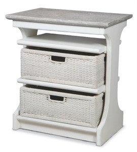 White Base with Riverwash Top with Wide Baskets