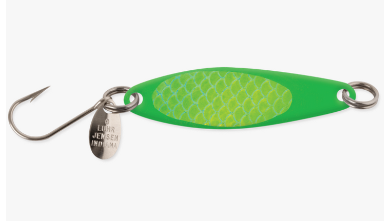 Luhr Jensen Needlefish Spoons Lime Green Scale