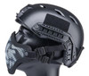 Lancer Tactical Metal Mesh Half-Mask - Skull Helmet Mounted