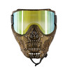 HSTL SKULL Paintball and Airsoft Goggle Machine Gold