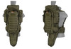 Lancer Tactical rifle backpack in OD green with MOLLE webbing - roll-up extended