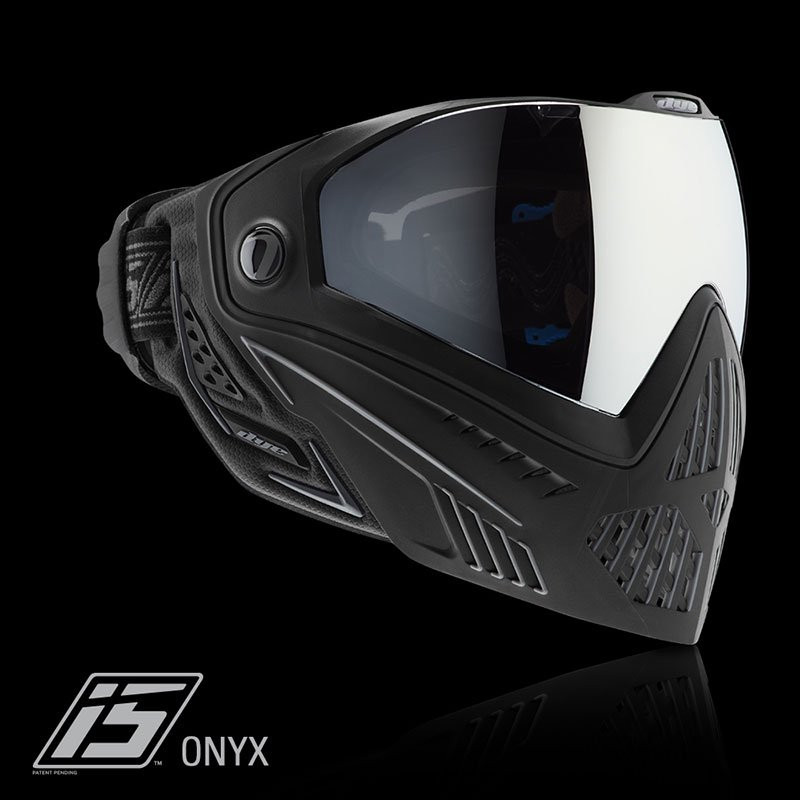 Dye i5 - Maschera da paintball (grigio scuro/rosso