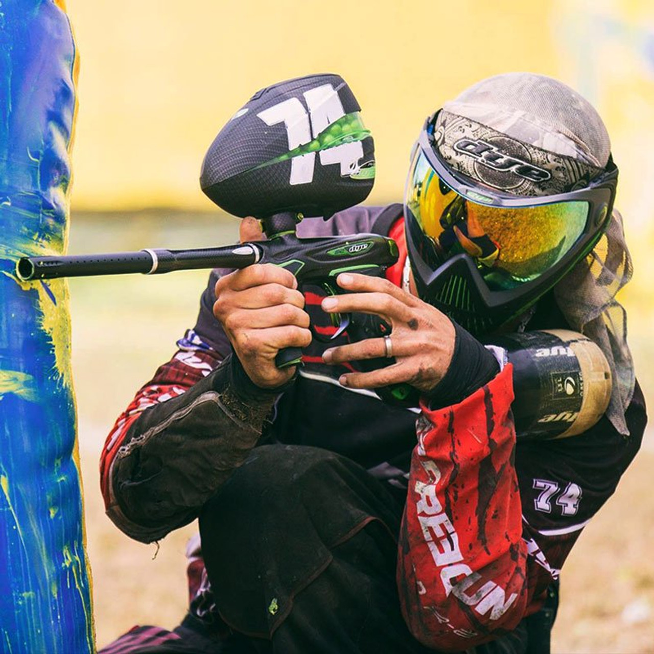 DYE i5 Paintball Mask STORM 2.0 - Thermal Black/Blue | Badlands