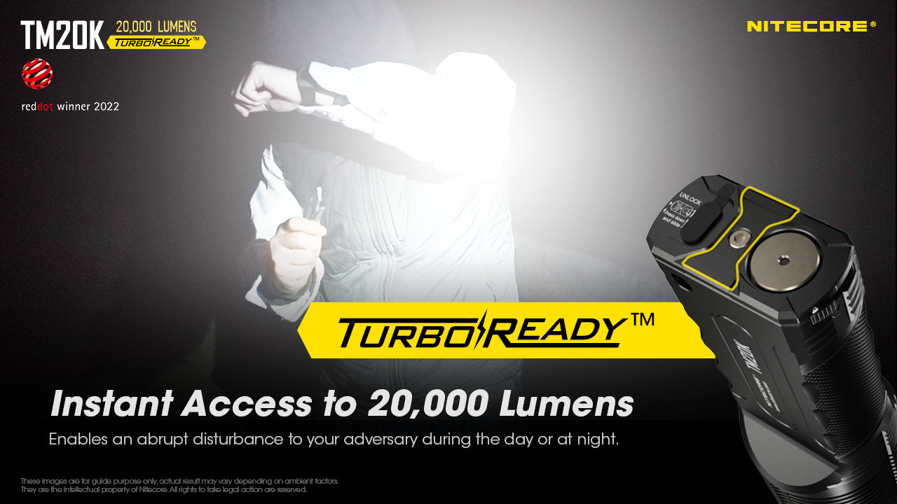 Nitecore TM20K USB-C Rechargeable Flashlight - 20,000lm