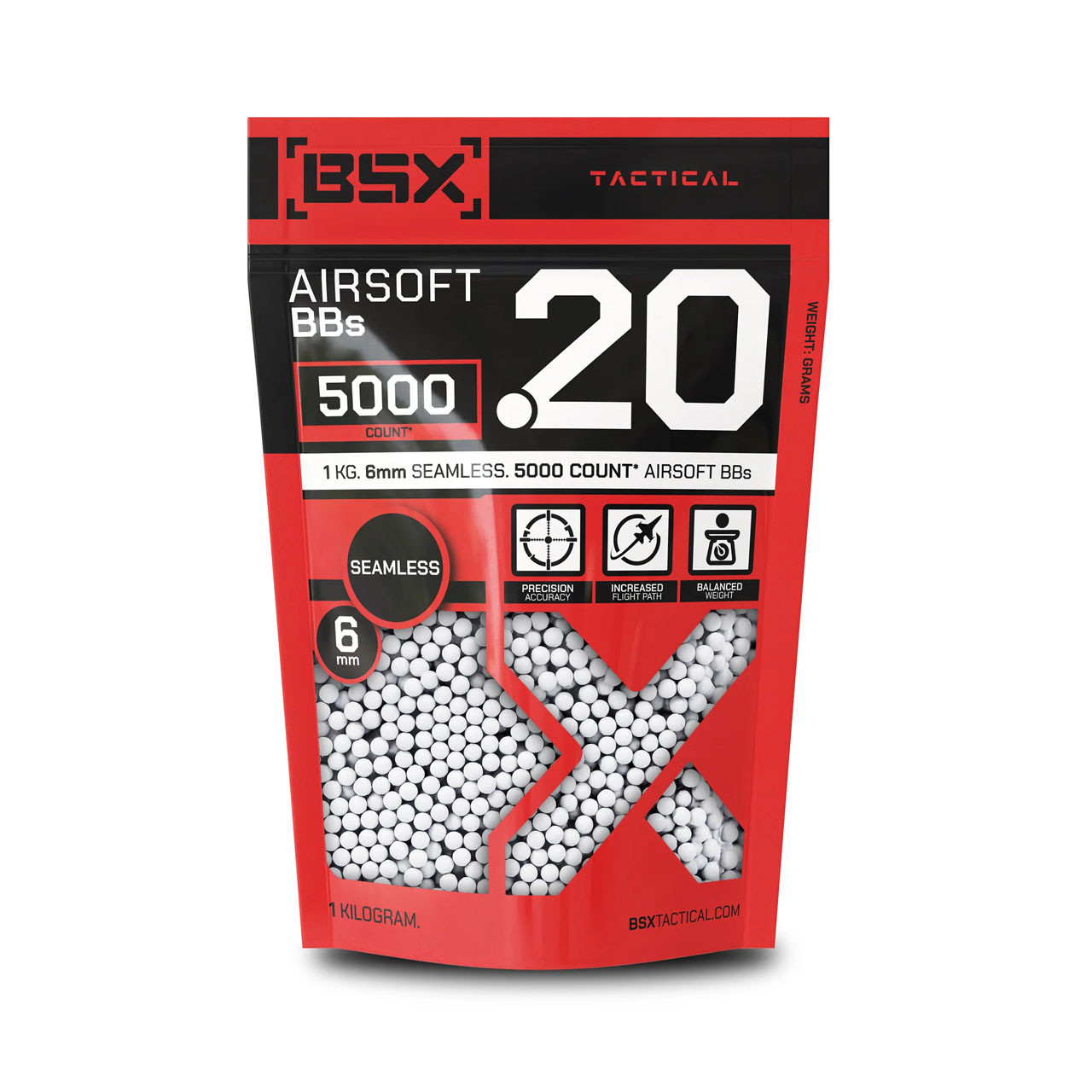 BSX Tactical .20g Airsoft BBs 5000ct | Badlands Canada