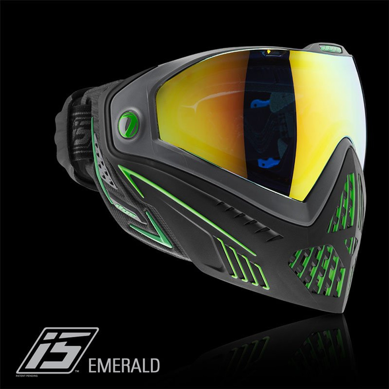 DYE i5 Paintball Mask Thermal EMERALD Black/Lime 2.0