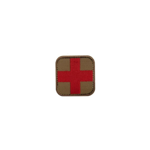 Condor Medic Patch Coyote Tan and Red Cross Velcro Backing 2 x 2