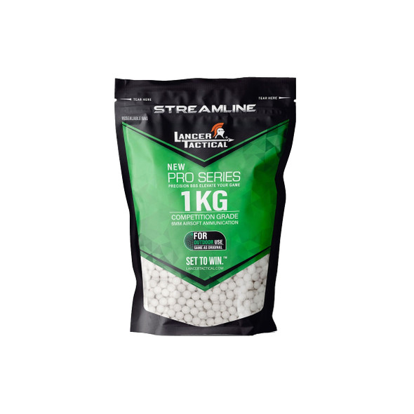 Lancer Tactical 0.43g bio airsoft BBs white 1kg bag 2375 count